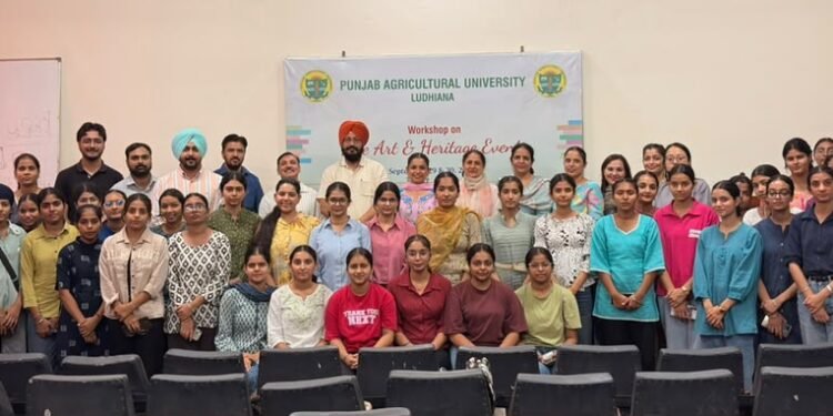 Two-day Fine Arts and Heritage Workshop at PAU, over 200 students received training